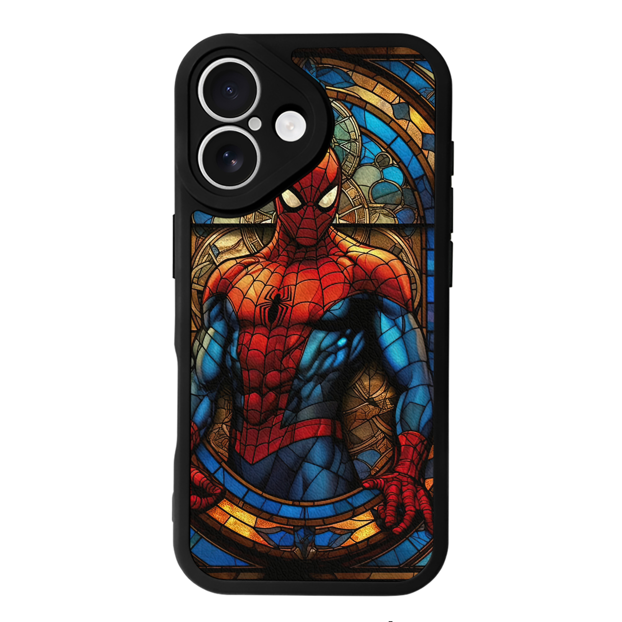 （画像用） Spider Man スパイダーマン 【iPhone 16シリーズ対応】シリコンスマホケース（レザー調） 材質：シリコン